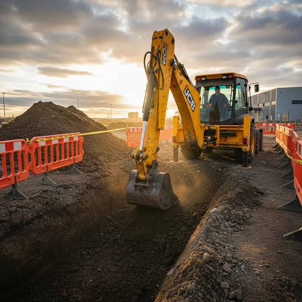 Копка траншей котлованов Нарва